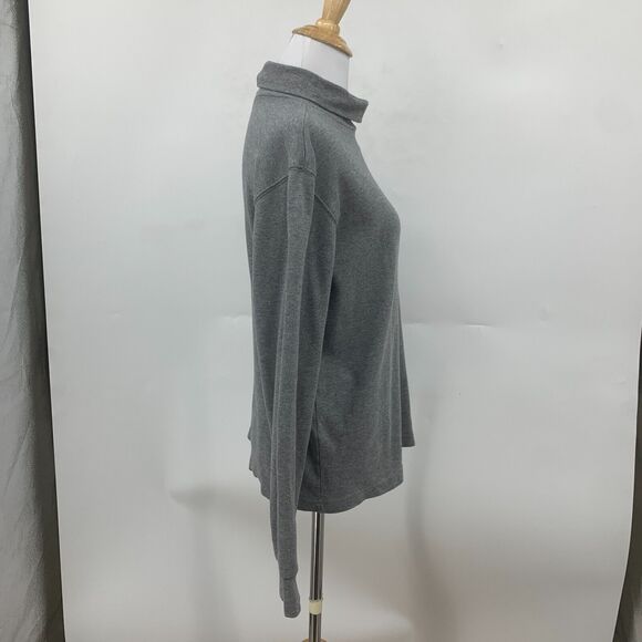Vintage Brooks Brothers Sweater Womens M Medium Gray Turtleneck Cotton Made USA - Picture 5 of 9